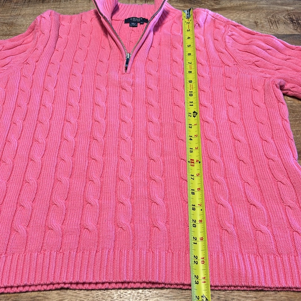 VTG Champs Sweater Women’s Pink Classic Preppy Cable Knit (9) - Picture 4 of 5